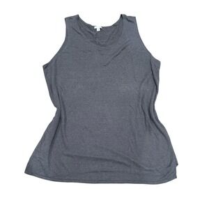 Pure Jill Womens Gray Casual Wear Modern Gear Linen Blend Tank Top Size 2X
